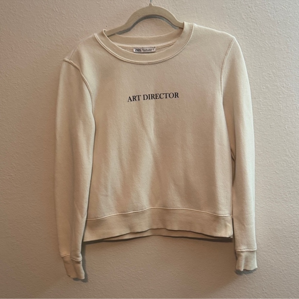 Zara Art Director Cream Sweatshirt
